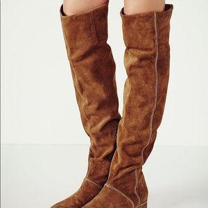 Free People Suede over the knee high boots